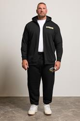 BadRhino Big & Tall Black Worldwide Map Zip Through Hoodie | BadRhino 2