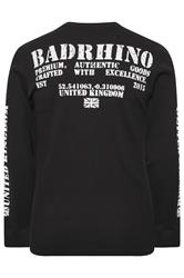 BadRhino Big & Tall Black Military Waffle Texture Long sleeve T-Shirt | BadRhino 2