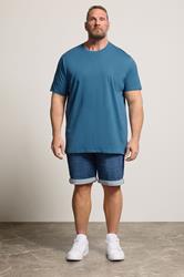D555 Big & Tall Teal Blue Core T-Shirt | BadRhino 1