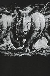 BadRhino Big & Tall Black Extra Long Rhino Graphic T-Shirt | BadRhino 3