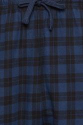 D555 Big & Tall Navy Blue Check Lounge Trousers | BadRhino 3