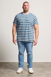BadRhino Big & Tall Blue Stripe T-Shirt | BadRhino 1