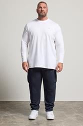 BadRhino Big & Tall Navy Blue Cargo Joggers | BadRhino 1