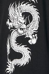 BadRhino Big & Tall Black Extra Long Dragon Graphic Long Sleeve T-shirt | BadRhino 5