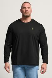 LYLE & SCOTT Big & Tall Black Long Sleeve T-Shirt | BadRhino 3