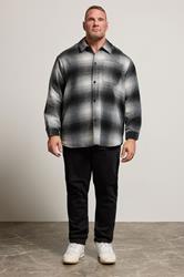 JACK & JONES Big & Tall Black Check Overshirt | BadRhino 2