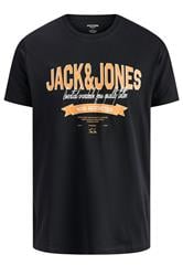 JACK & JONES Big & Tall Black Graphic T-Shirt