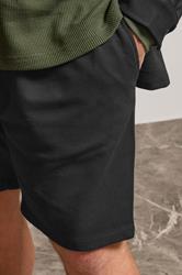 BadRhino Big & Tall Black Textured Jersey Shorts | BadRhino   4