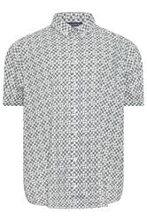 BEN SHERMAN Big & Tall Light Blue Geometric Print Shirt | BadRhino 2