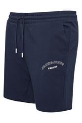 JACK & JONES Big & Tall Navy Blazer Blue Jogger Sweat Shorts | BadRhino 5