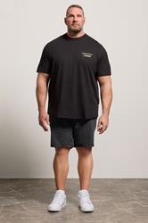 JACK & JONES Big & Tall Black Denim Shorts | BadRhino 2