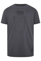 KAM Big & Tall Night Black Bulldog Graphic Print T-Shirt | BadRhino 3