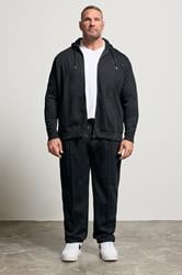 D555 Big & Tall Navy Blue Couture Zip Through Hoodie | BadRhino 2