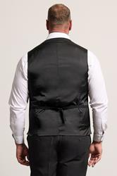 D555 Big & Tall Black Suit Waistcoat | BadRhino 2