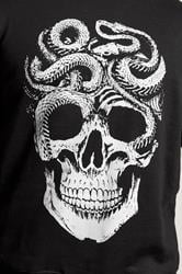 BadRhino Big & Tall Black Skull & Snake Graphic Sweatshirt | BadRhino 4