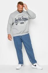 JACK & JONES Big & Tall Mid Blue Chris Jeans | BadRhino 2