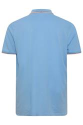 Ben Sherman Big & Tall Turquoise Blue Signature Pique Polo Shirt | BadRhino 4