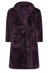 BadRhino Big & Tall Purple Textured Dressing Gown | BadRhino 1