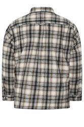 BadRhino Big & Tall Black & Tan Brown Brushed Checked Shirt | BadRhino 3