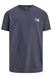 JACK & JONES Big & Tall Grey Crew Neck Back Graphic Tee | BadRhino 4