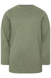 BadRhino Big & Tall Sage Green Extra Long Core Long Sleeve T-Shirt | BadRhino 1
