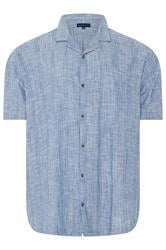 BadRhino Big & Tall Blue Textured Stripe Shirt 3