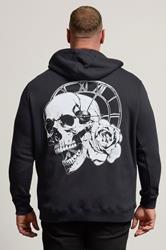 BadRhino Big & Tall Black Japanese 'Samurai' Zip Through Hoodie | BadRhino 3