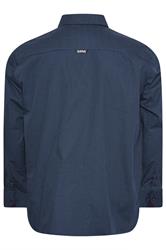 D555 Big & Tall Blue Geometric Print Shirt | BadRhino 2