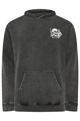 BadRhino Big & Tall Black Sun Bleached Tattoo Graphic Hoodie | BadRhino 1