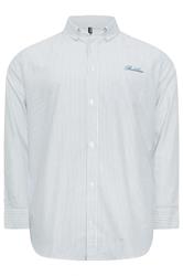 BadRhino Big & Tall Blue Stripe Long Sleeve Oxford Shirt | BadRhino 1