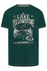 KAM Big & Tall Green Lake Yellowstone Graphic T-Shirt | BadRhino 1