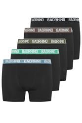 BadRhino Big & Tall 5 PACK Black Waistband Boxers | BadRhino 1