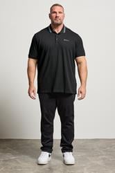 Ben Sherman Big & Tall Black Signature Pique Polo Shirt | BadRhino 2