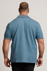 BadRhino Big & Tall Blue Tipped Polo Shirt | BadRhino 4
