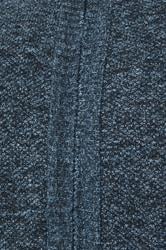 D555 Big & Tall Blue Marl Zip Through Knitted Jumper | BadRhino 3