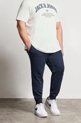 JACK & JONES Big & Tall Navy Blue Joggers | BadRhino 1