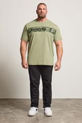 FIRETRAP Big & Tall Green Logo Print T-Shirt | BadRhino 2