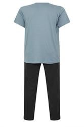 BadRhino Big & Tall Petrol Blue Lounge Trouser & T-Shirt Set | BadRhino 6