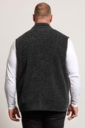 BadRhino Big & Tall Grey Fleece Pocket Gilet | BadRhino 3