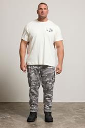 BadRhino Big & Tall Off-White Military Dog Tag Graphic T-Shirt | BadRhino 4