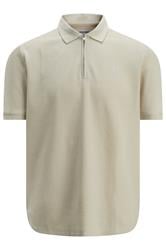 JACK & JONES Big & Tall Black Zip Neck Polo Shirt | BadRhino 1