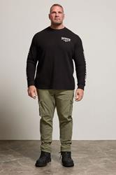BadRhino Khaki Green Stretch Cargo Trousers | BadRhino 2