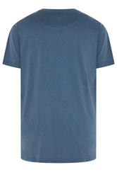 KAM Big & Tall Indigo Blue Bulldog Graphic T-Shirt | BadRhino 2