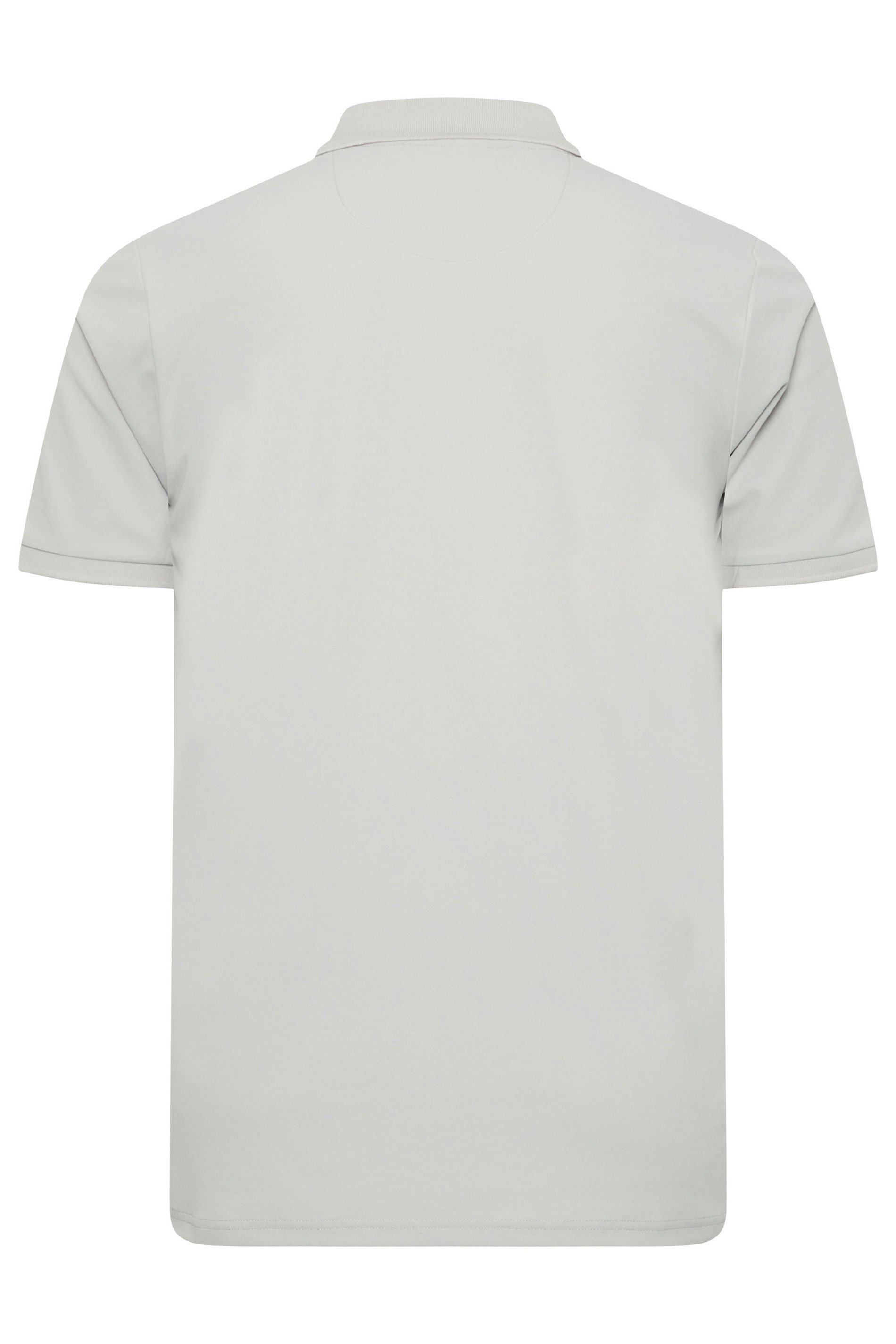 BadRhino Big & Tall Grey Pique Golf Polo Shirt | BadRhino 5