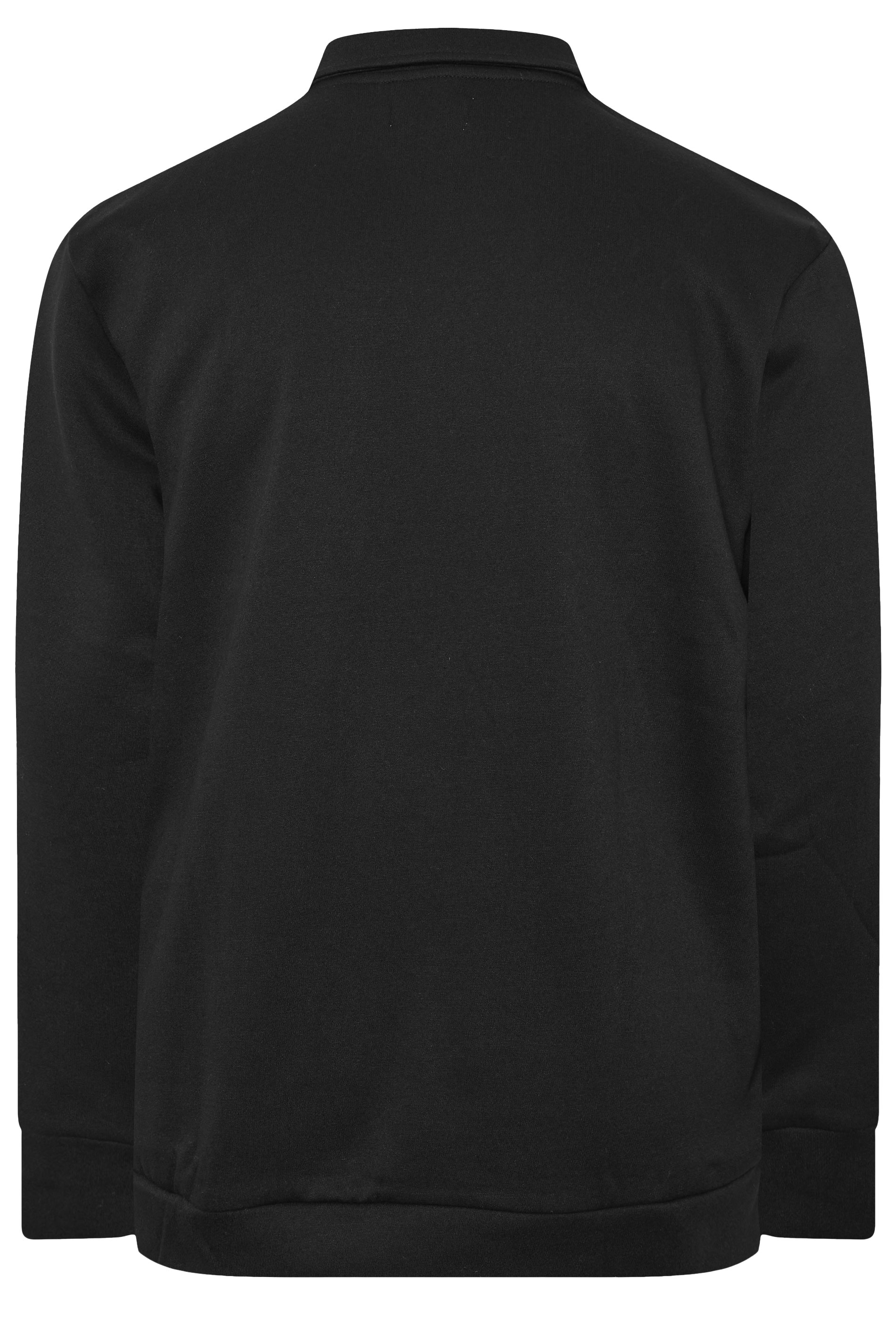 JACK & JONES Big & Tall Black Radley Polo Sweatshirt | BadRhino 5
