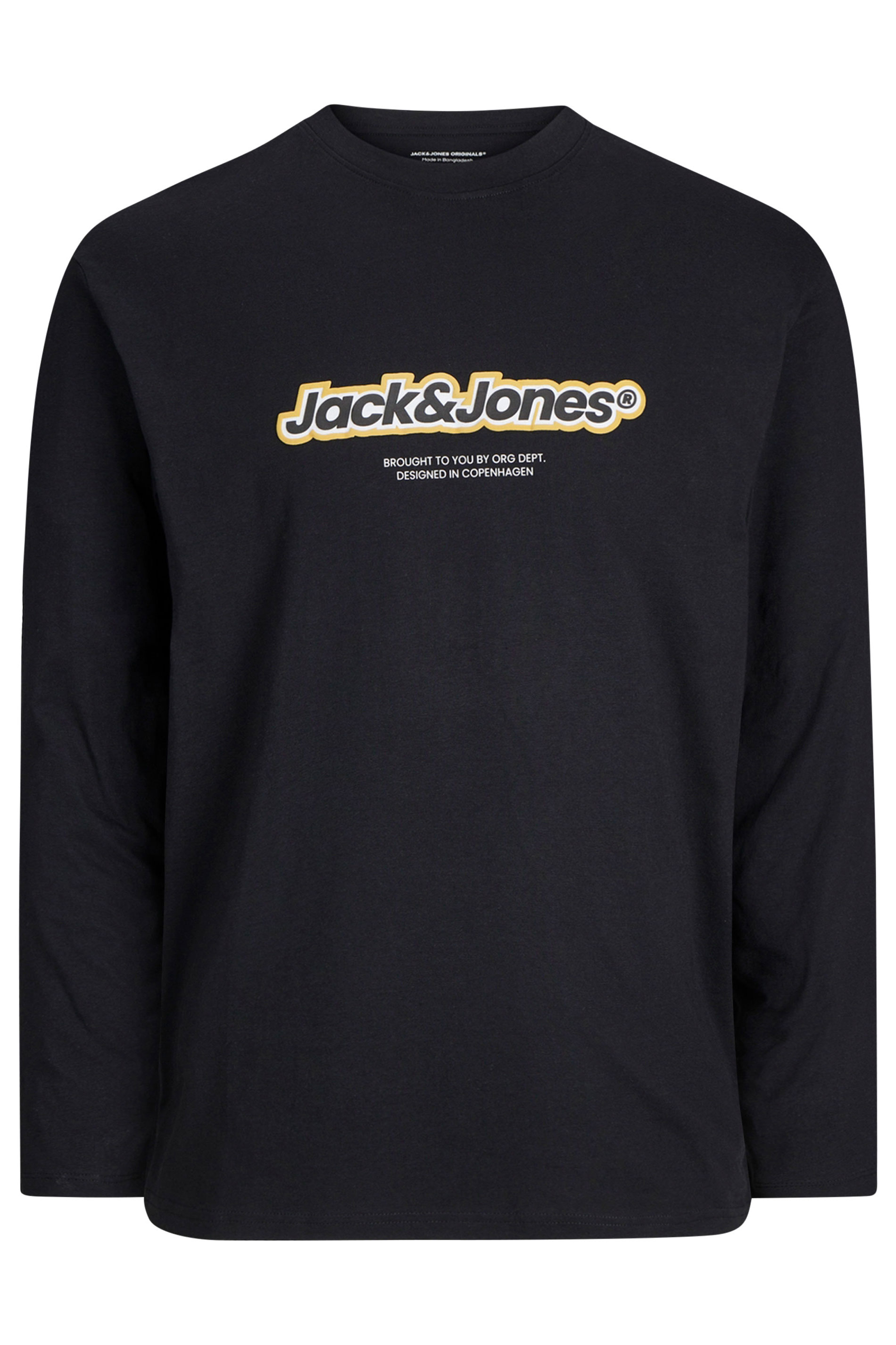 JACK & JONES Big & Tall Black Graphic Print T-Shirt | BadRhino 2