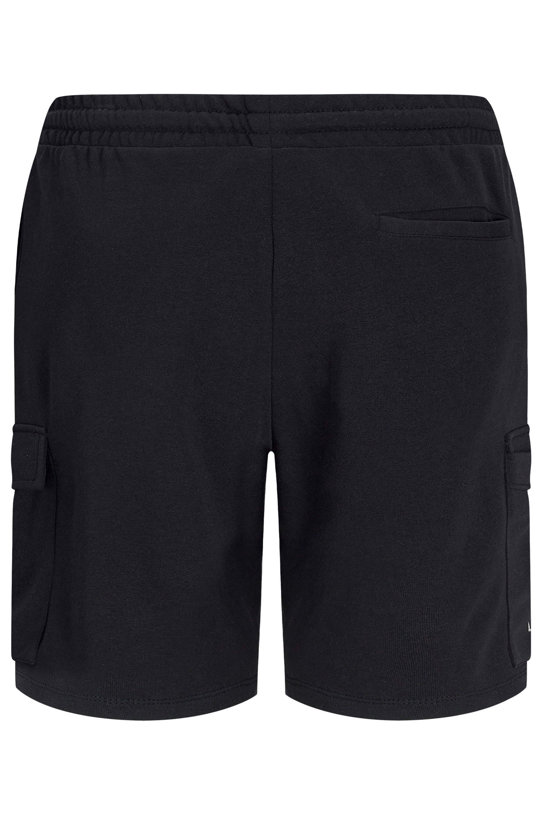 JACK & JONES Big & Tall Black Cargo Jogger Shorts | BadRhino 4