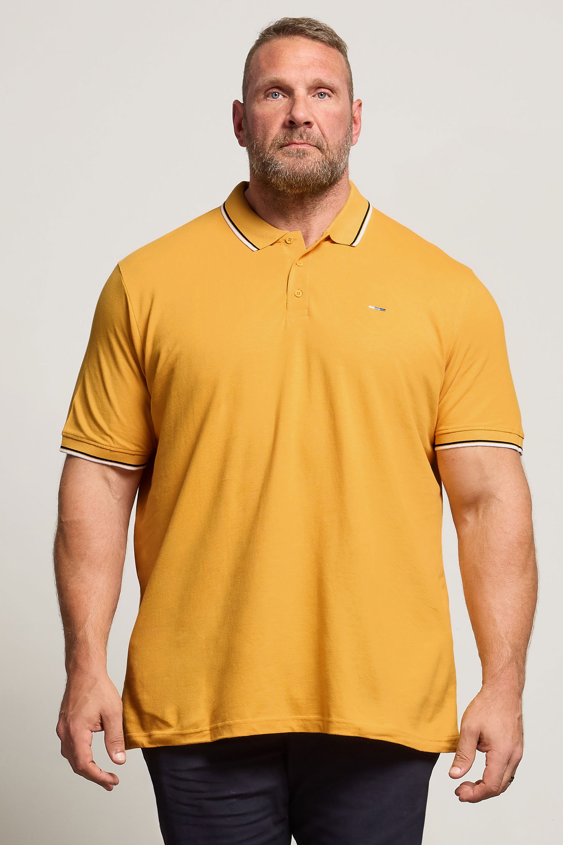 BadRhino Big & Tall Yellow Tipped Polo Shirt | BadRhino 1