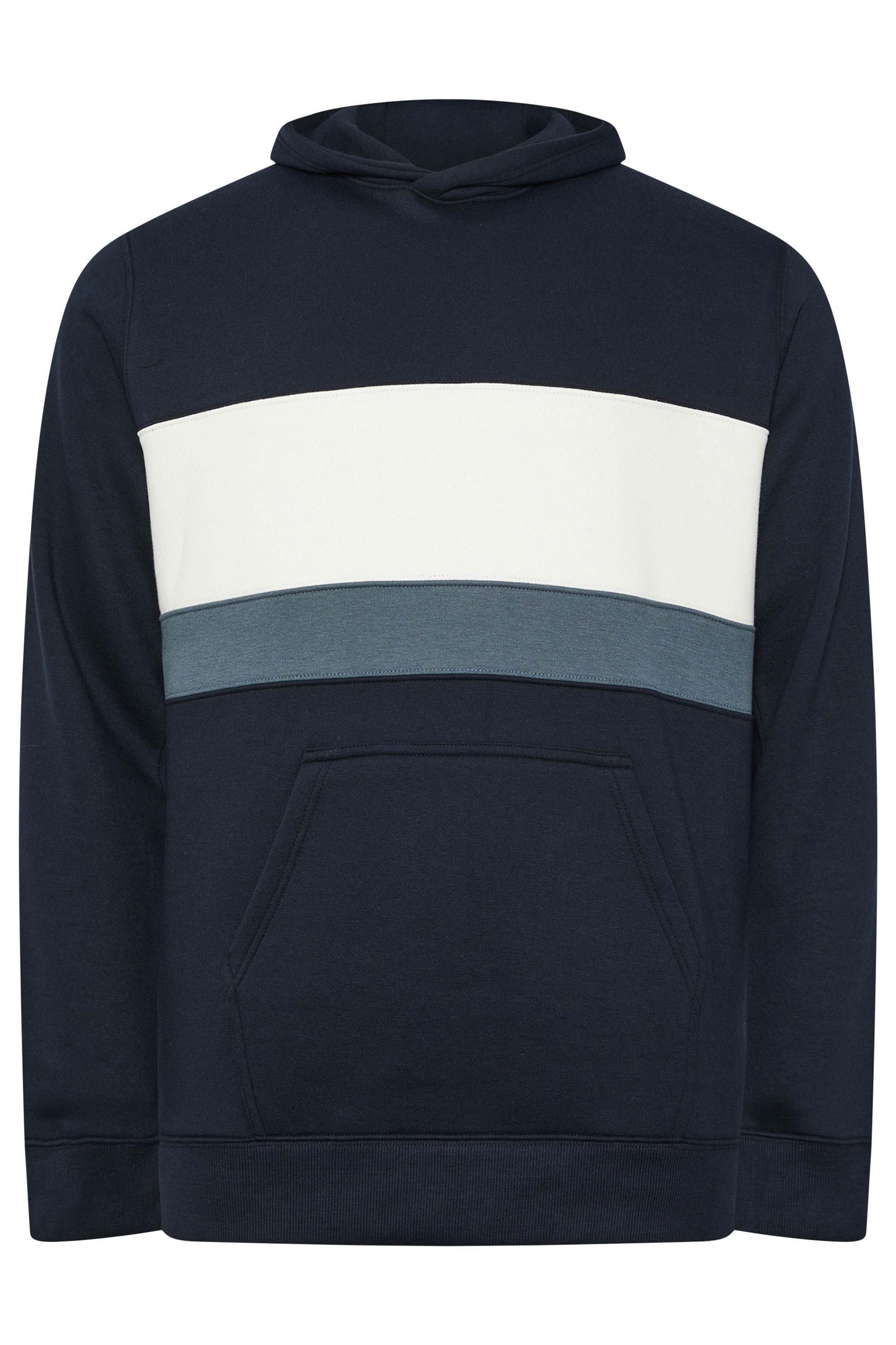 BadRhino Big & Tall Navy Blue Cut & Sew Hoodie | BadRhino 5