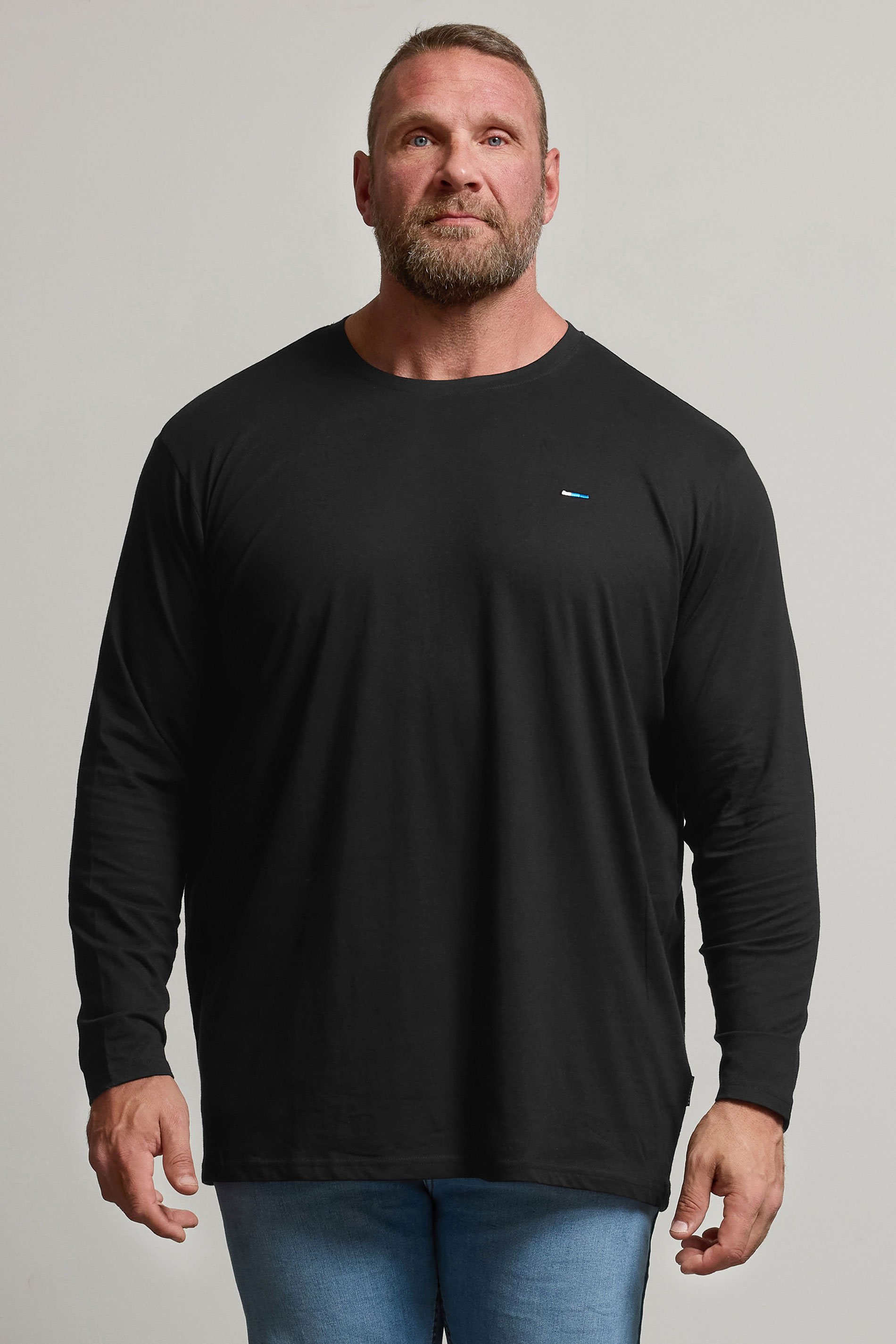 BadRhino Big & Tall Black Extra Long Core Long Sleeve T-Shirt | BadRhino 1